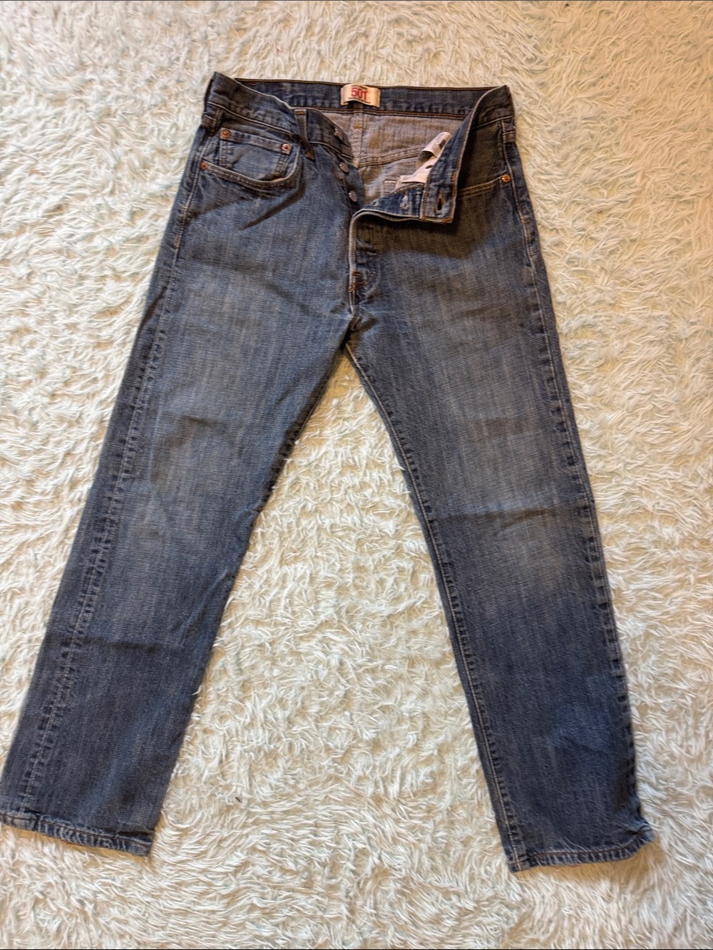 Levi's 501 button fly Men's Straight Blue Denim Jeans 32x32